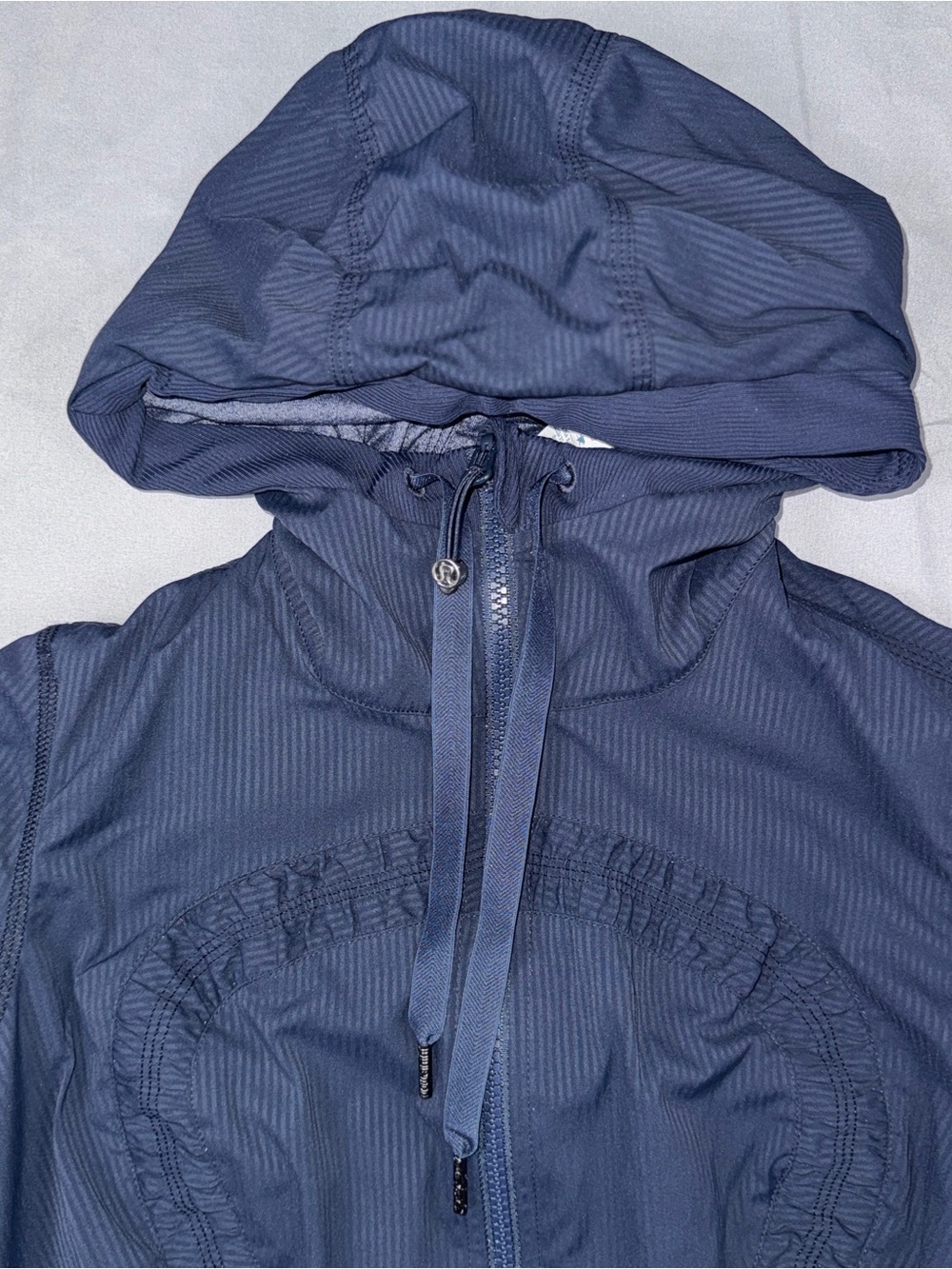 Lululemon Shaped Expression Hoodie Jacket Midnight Navy Ruched Size 6 - Picture 4 of 8